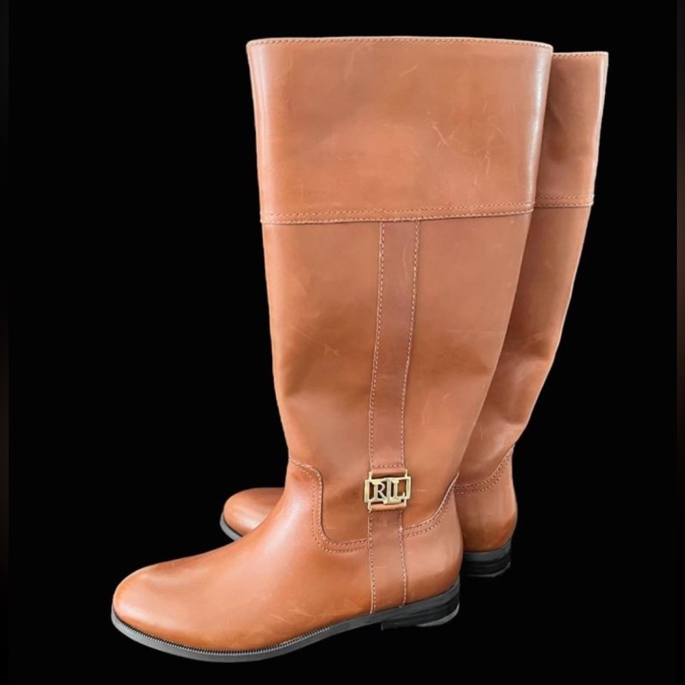 NEVER WORN RALPH LAUREN BROWN LEATHER WOMANS RIDING BOOTS SIZE 9B